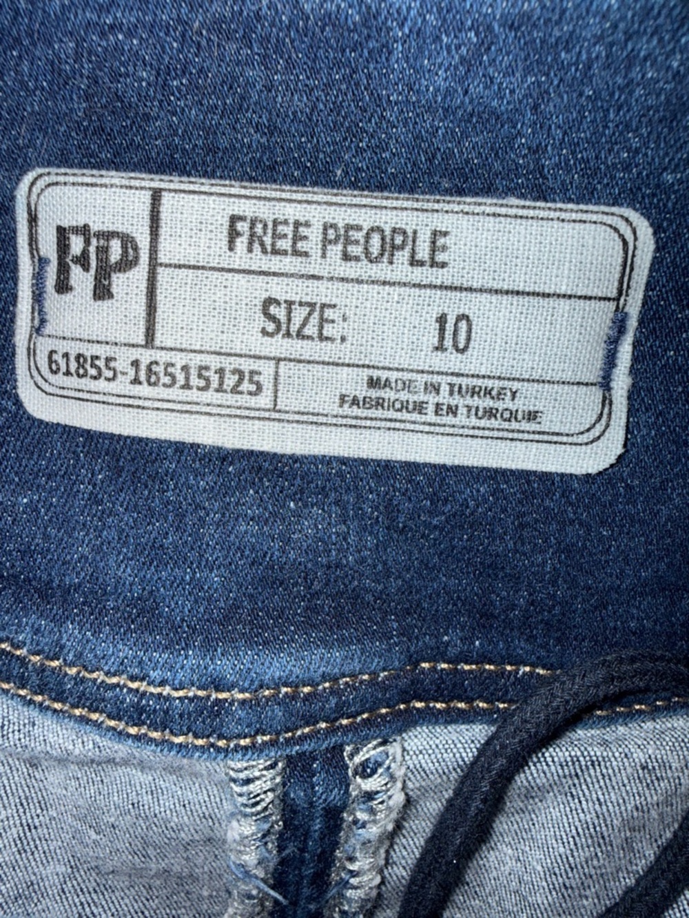 Free People Modern Femme corset denim Skirt sz 10, guc -perfect length - Picture 5 of 7